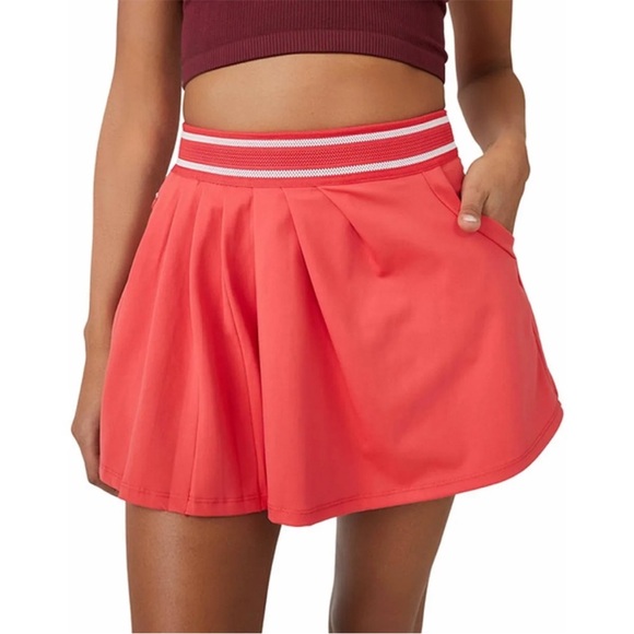 Free People Dresses & Skirts - Free People Movement Round Robin Mini Tennis Skirt Cayenne M NWT